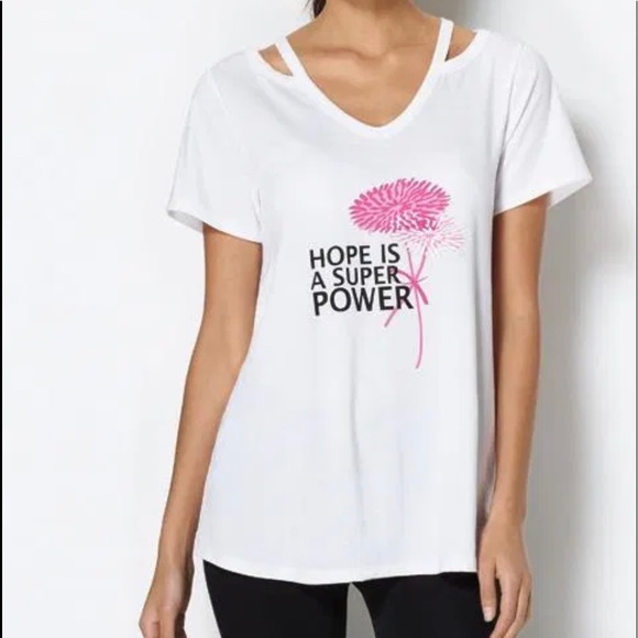 Hope is A Super Power Breast Cancer Awareness Tee - Picture 1 of 6